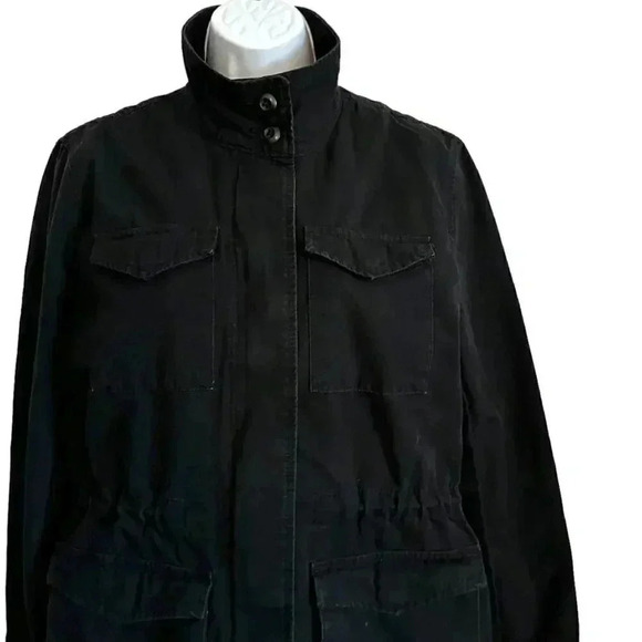 Levi Strauss Jean jacket women's size small black with pockets and high collar - Picture 3 of 16